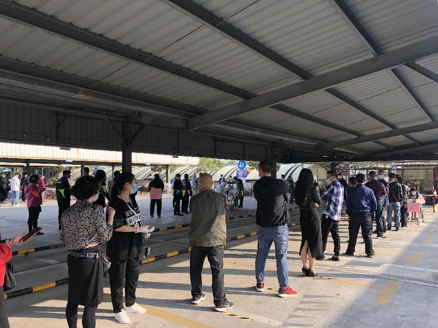 一连三天！钱江商城扎实做好市场从业职员核酸检测事情